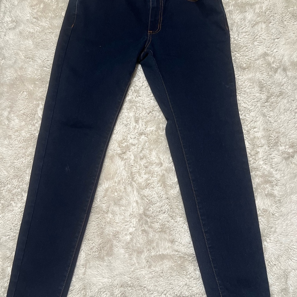 Tahari Dark Blue Straight Leg Jeans